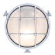 Large Round Bulkhead Light - Chrome With Frosted Glass