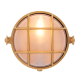 Small Round Bulkhead Light - Brass With Clear Glass