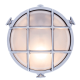 Medium Round Bulkhead Light - Chrome With Frosted Glass