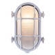 Medium Oval Bulkhead Light - Chrome With Frosted Glass