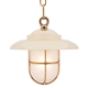 Ceiling Light With Grille (With Chain & Ceiling Rose) - Brass With Frosted Glass