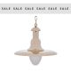 Large Fisherman’s Lantern (With Chain & Ceiling Rose) - Brass - Frosted