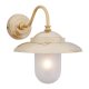Swan Neck Wall Light with Hood - Brass With Frosted Glass - 220-240Vac (EU)