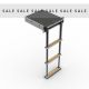 2370 Series Watertight Box Ladder - 316 Stainless Steel with Iroko Treads - 3 Step