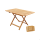 Solid Teak Collapsible Table - Rectangular
