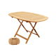 Solid Teak Collapsible Table With Raised Fiddle - Oval