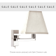 'Atlas' Wall Light - Satin Chrome - With Switch