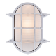 Extra Large Oval Bulkhead Light - Chrome With Clear Glass