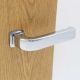Chrome Plated Door Handles with Curved Design