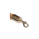 solid brass rope end terminal with sprung snap hook