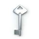 key blank for razeto & casareto door locks in chrome finish