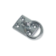 Mooring ring with plate in chrome plated brass finish