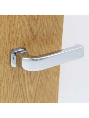 Chrome Plated Door Handles with Curved Design