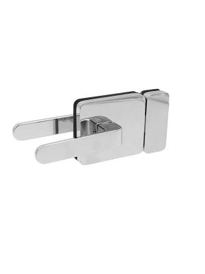 Shower Door Lock Set - Chrome and Stainless Steel