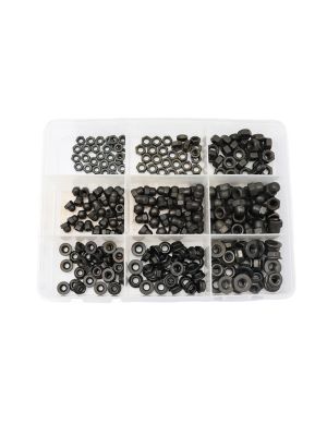 Black M4-M6 Nut Assortment Box - 316 Stainless Steel