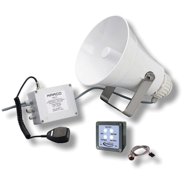 Approved EW3-MS Electronic Horn With Amplifier, Fog Signal & Siren - 20-75m