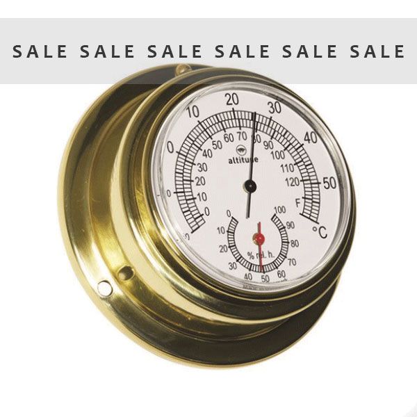 Altitude Thermometer/Hygrometer - Brass