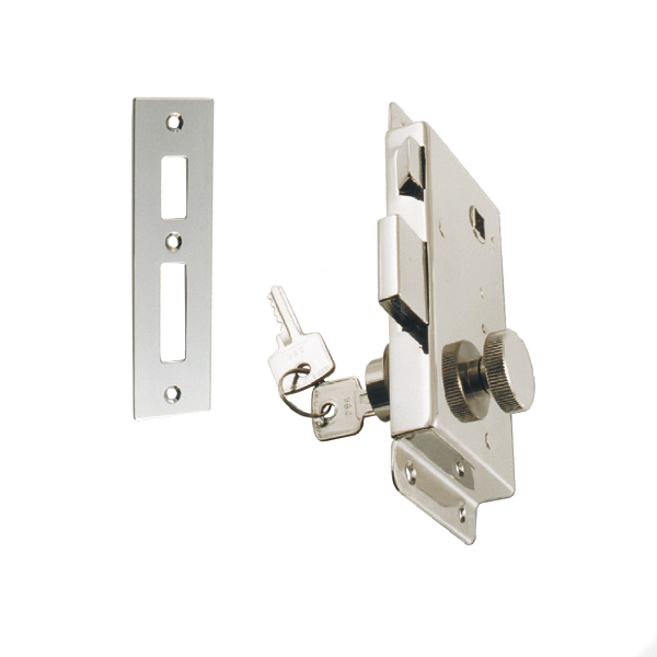 Rim Lock With External Cylinder & Internal Thumb Turn