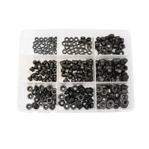 Black M4-M6 Nut Assortment Box - 316 Stainless Steel