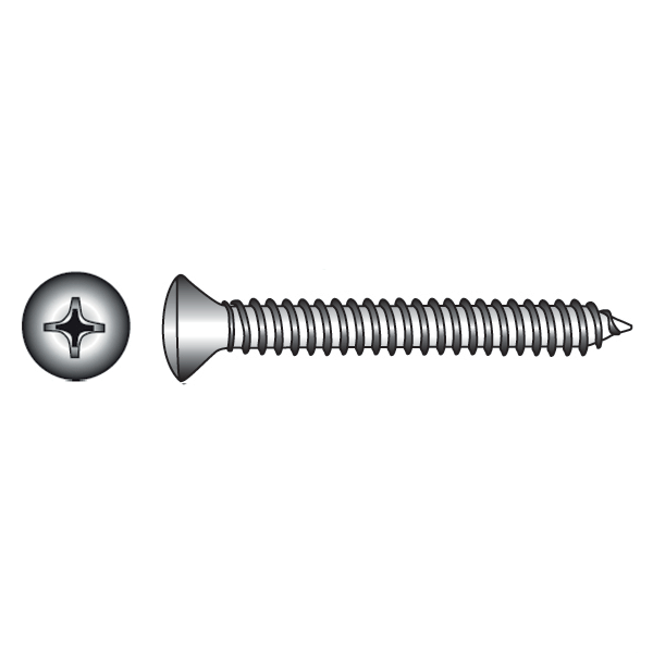 316-Grade Stainless Steel (A4) Phillips Domed Countersunk Self-Tapping Screws