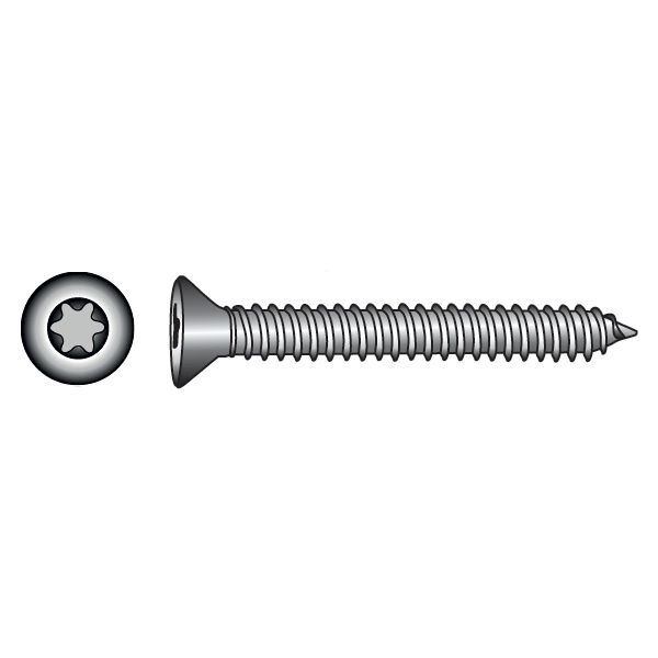 316-Grade Stainless Steel (A4) Torx Countersunk Self-Tapping Screws