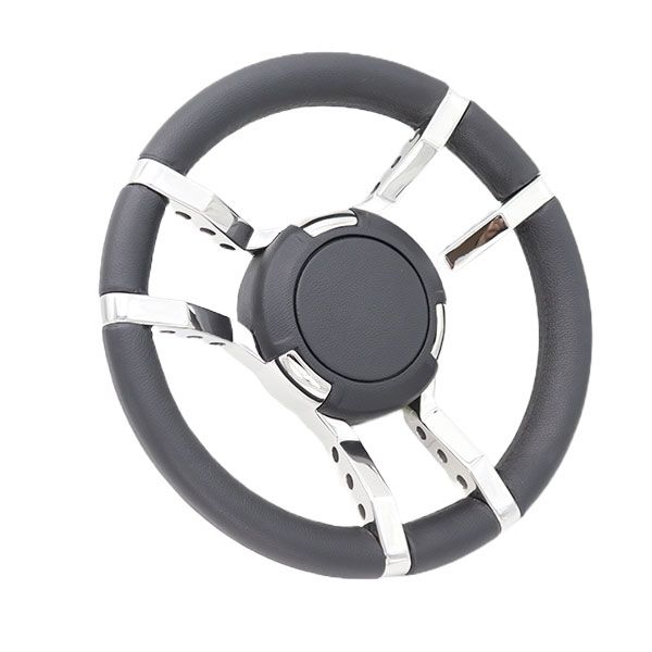 Steering Wheel - Stainless Steel With Black Polyurethane