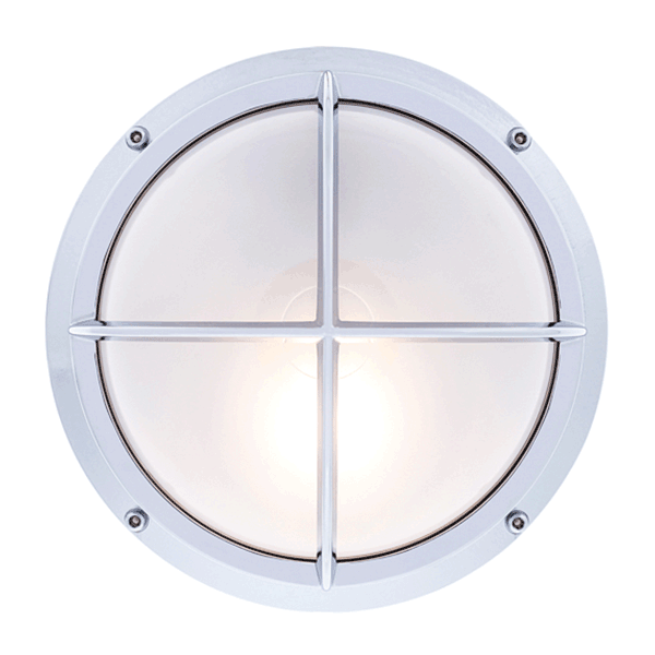 Round Bulkhead Light - Chrome With Clear Glass