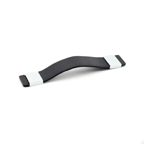 Leather Furniture Handle with Chrome Brackets