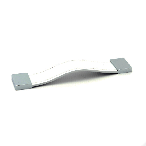 Leather Furniture Handle with Chrome Brackets