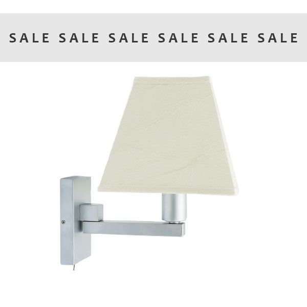 'Atlas' Wall Light - Satin Chrome - With Switch