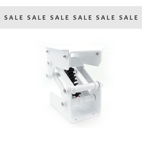 Suspension Seat Pedestal - White Powder Coated Aluminium