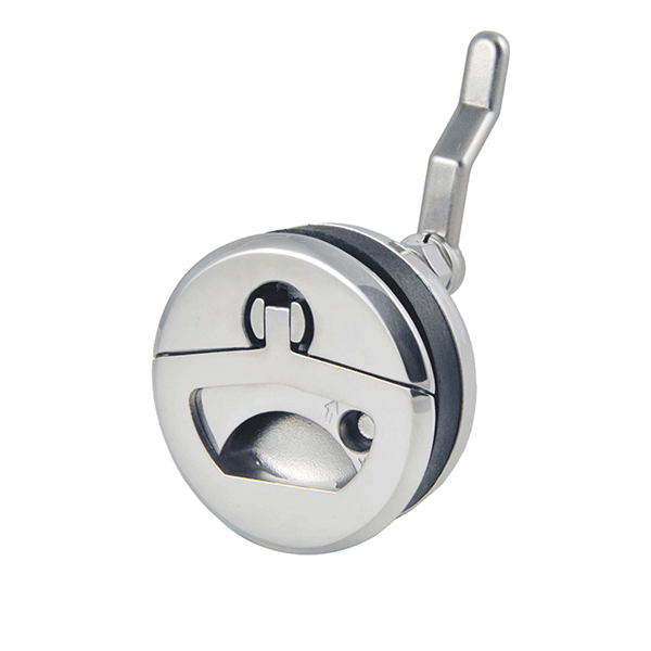 Stainless Steel Hatch Lock - With Lock - Round