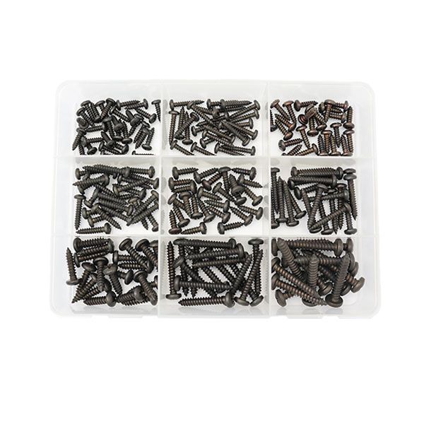 Black Pan Head Tapping Screw Assortment Box - 316 Stainless Steel