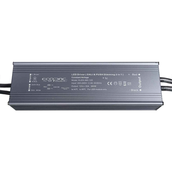 DALI Dimmable CV/PWM LED Driver 360W 24Vdc