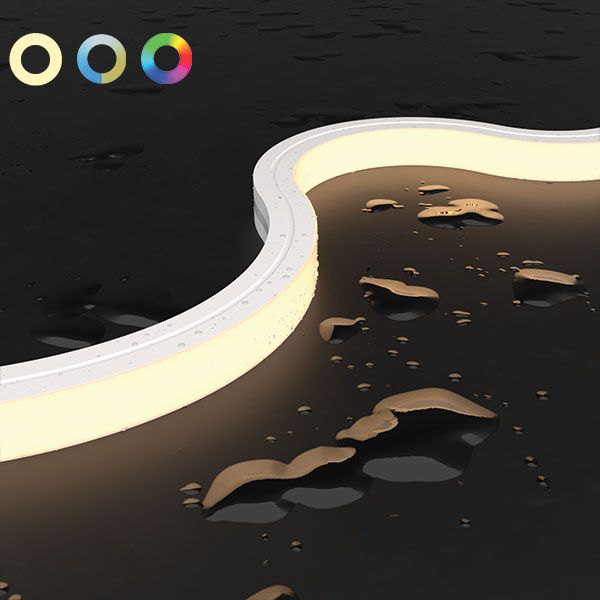 Silicone Flexible Neon LED Strip IP68 - Top View - 16x15mm