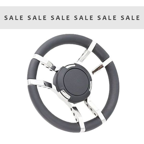 Steering Wheel - Stainless Steel With Black Polyurethane