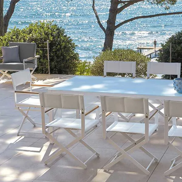 OSKA6 Director s Chair Aluminum Frame Synteak Armrests